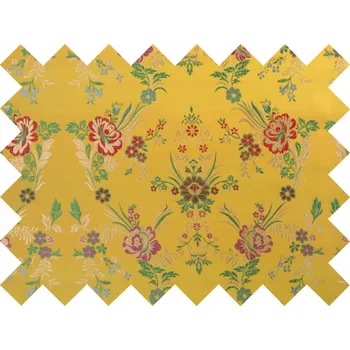 HEDVA ČESKÝ BROKÁT Vzorek brokátu Ondrin FLÓRA žlutá | 11