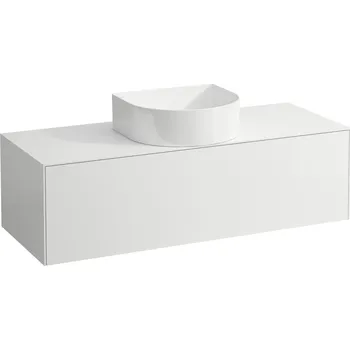 Nábytek Sonar - skříňka 118x45 pod umyvadlovou mísu, 1 výřez, 1 zásuvka, bílá matná H4054210341701