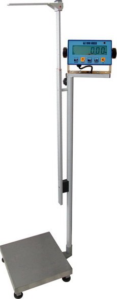 Certifikovaná osobní váha s výškoměrem LESAK 1T4040LOV250DFWL-BASIC, 250kg/100g, 400x400mm (Osobní váha s výškoměrem pro vážení osob - stanovené měřidlo)