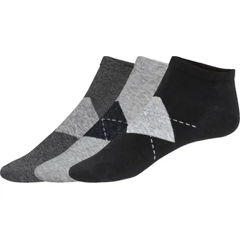 Pánské ponožky LIVERGY® Pánské nízké ponožky s BIO bavlnou, 3 páry (černá/šedá, 39-42)