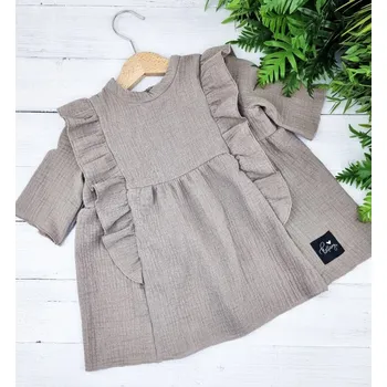 Dívčí šaty Kulišárny Mušelínové VINTAGE šaty SANDY VELIKOST: 110/116(4-6t)