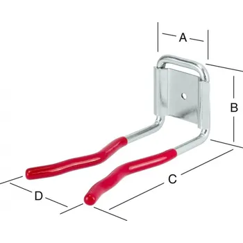 karabina ADOBY Hák pro mop / vysavač HM126 126x60x55x46 mm