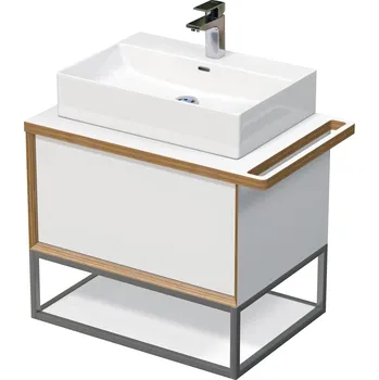 Koupelnový nábytek OXO multi - skříňka 70 cm s umyvadlem na desku, 1 zásuvka, držák na ručník vpravo, závěsná OXO MULTI OALU 70 1Z KDP