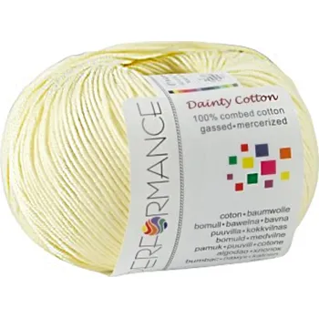 Příze Bavlněná příze Dainty Cotton 176 - Sv. žlutá - DOPRODEJ