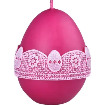 Svíčka Vajíčko 60mm aplikace Vajíčko malinová svíčka 66 gram