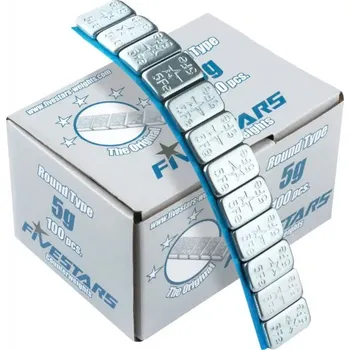 Sada na opravu pneumatiky Lepicí ocelové závaží pro hliníkové disky | kulatý tvar | 5g | 100 ks