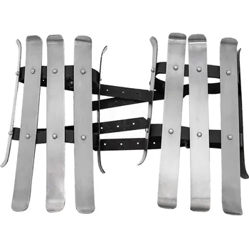 Karnevalový kostým Lord of Battles Vikingské dlahové nátepníky Valsgärde (7. stol.) – ocel a kůže