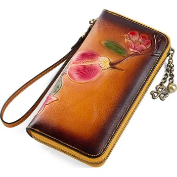 Peněženka Dámská kožená peněženka z přírodní kůže NW919 Barva (Varianta): Hnědá