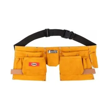 kapsář na nářadí kožený dvojitý žlutý s opaskem, kapsář z kvalitní kůž