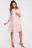 Společenské šifonové dámské šaty S160 růžové	, M