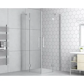 Sprchový kout s rohovým vstupem form&style BALLINO 90 x 90 cm barva rámu chrom dekor skla čiré sklo
