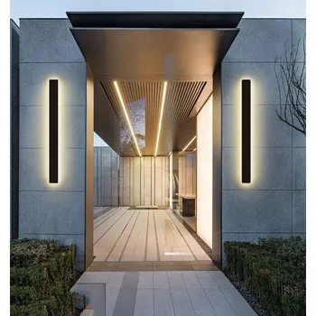 Nástěnné svítidlo LEDSVITI OT-HWQD-5-60/8cm/wide/CCT Černé LED moderní nástěnné svítidlo strip 19W Z 60cm/8cm IP65 CCT