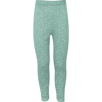 Dívčí oblečení Crawler Organická bavlna žebro legíny Puntík mint Velikost: 86-92/98