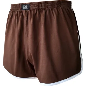 Trenýrky Pánské Sportovní Trenýrky FOLTÝN hnědé PSTF06 Velikost: XL, Materiál: Mako-úplet