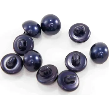 Knoflík Knoflík perlička se spodním přišitím - černo fialová - průměr 0,9 cm