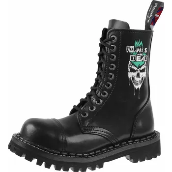 Pánská zimní obuv boty STEADY´S - 10 dírkové - Black - STE/10/121_Skull - 39