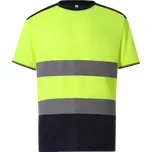 Yoko Reflexní dvoubarevné tričko HVJ400 Hi-Vis Yellow-Navy L