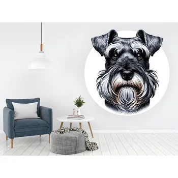Samolepící dekorace Pes Knírač samolepka na zeď arch 98 x 100 cm