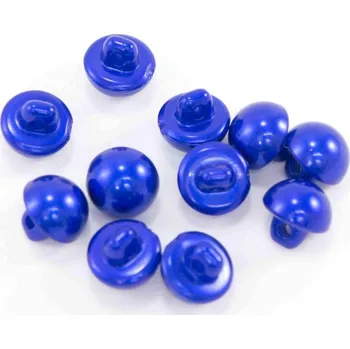 Knoflík Knoflík perlička se spodním přišitím - ostře modrá - průměr 0,9 cm