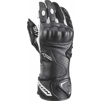 Moto rukavice THUNDER AIR 1015 - černobílé sportovní moto rukavice IXON - L