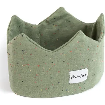 Čelenka Mimilove Bavlněná čelenka KORUNKA vel. 4-8 let Khaki Tečky
