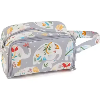 Organizér galanterie Malé pouzdro na projekt - Sloni (Crochet Hook Bag Elephants)