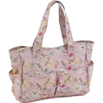 Organizér galanterie Nepromokavá taška na pletení a háčkování - Ptáčci (Craft Bag Birds on Bobbin)