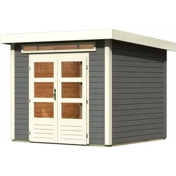 Zahradní stavba KARIBU HOLZTECHNIK dřevěný domek KARIBU KANDERN 3 (82987) terragrau LG3609