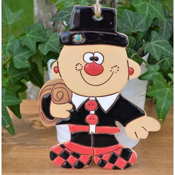 Kominík z keramiky pro štěstí Barva: Červená