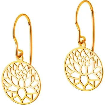 Náušnice Zlaté náušnice - květy lotosu - K-851.02