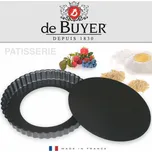 Forma na koláč de Buyer, 4706.32, kulatá, vroubkovaná, odnímatelné dno, železný materiál, průměr 32 cm