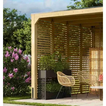 Zahradní stavba KARIBU HOLZTECHNIK lamelová stěna KARIBU k altánu CUBUS (45961) LG3634