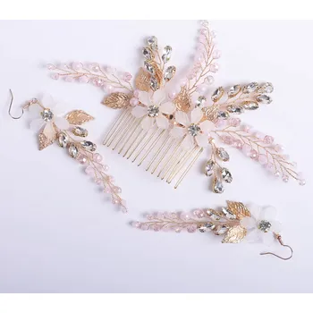 Souprava šperků B-TOP Souprava s hřebenem a náušnicemi KVĚT