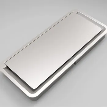 Organizér kabelů ASA 04002600001 Kabelová průchodka EXIT LIGHT, 116x260x27 mm, jednostranná, zaoblené rohy, hliník