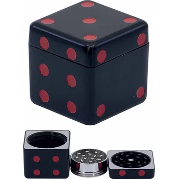 Remo 11407 Drtič tabáku Dice Black 3x kov 4,3cm