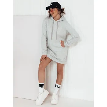 Dámské šaty Dámské mikinové šaty DSTREET TIMMY SVĚTLE ŠEDÁ L