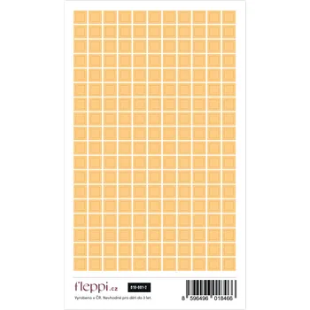 samolepka Fleppi Color coding kolekce | pastelově oranžová – čtverečky