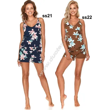 Dámské pyžamo TARO Dámské pyžamo Marija2682 Barva: ss22-hnedá, Velikost: S