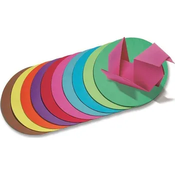 Výtvarný papír Origami - Papír na skládání kruhový pr.12 cm 70g/m2 - 100 ks