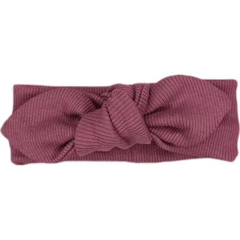 Čelenka Mimilove Bavlněná čelenka s mašlí - žebrovaná vel. od 5 let až pro dospělé Pivoňka