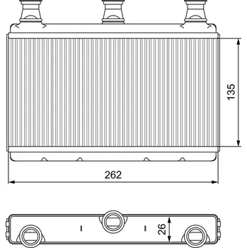 Výměník tepla Výměník tepla, vnitřní vytápění VALEO 811537