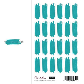 samolepka Fleppi Color coding kolekce | mint – čmárance průsvitné