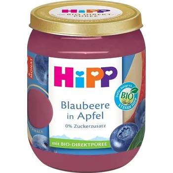 HiPP Jablka s borůvkami BIO 4/6m 160g