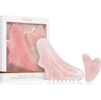 Zoë Ayla Face & Body Gua Sha Set Zoë Ayla Luxurious Rose Gua Sha Therapy Tool masážní pomůcka 1 ks + masážní pomůcka na tělo 1 ks
