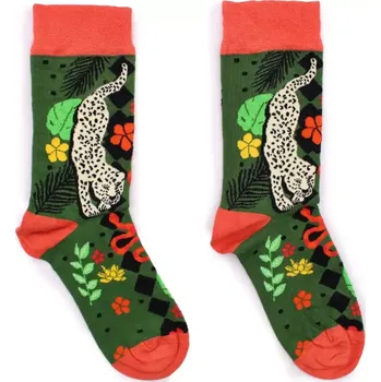 Dámské ponožky Awm ponožky bambusové Hop Hare Bali Džungle zelené