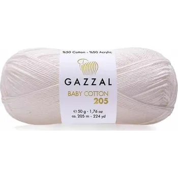 Příze Příze Baby Cotton 205 Gazzal 531 smetanová Gazzal