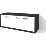 Nabytekmorava Nízká policová skříň SD 120 ke sklápěcí posteli barva lamina: antracit / bílé dveře lesk