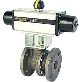 Vodovodní kohout PEKOS+Omal Kohout 04TTT PN16+pneupohon SR DN200