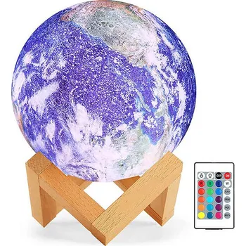 Stojací lampa Noční lampa ve tvaru země – Earth 15cm RGB