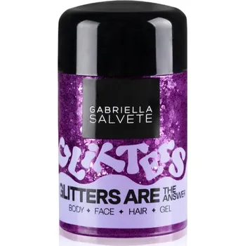 Oční stíny Gabriella Salvete Glitters Are The Answer jemné gelové třpytky na tvář, tělo a vlasy odstín Violet 10 ml